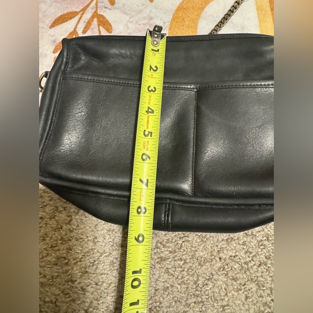 Vintage Coach 80s Companion Black Genuine Leather Made in the USA  Purse #9039 - Picture 7 of 16